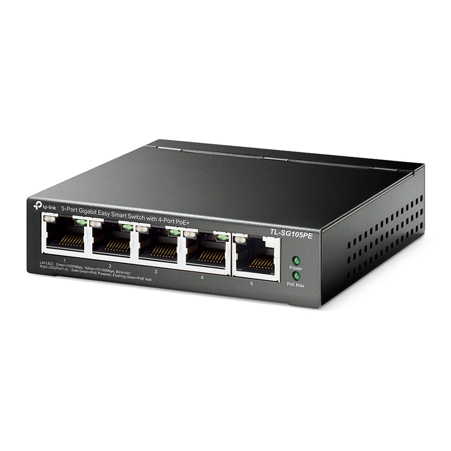 SWITCH TP Link TL-SG105PE 5-portni Gigabit Easy Smart Switch sa 4-portnim PoE+, metalnim kućištem, montažom na radnu površinu, PoE budžetom 65W, podrš - Image 5