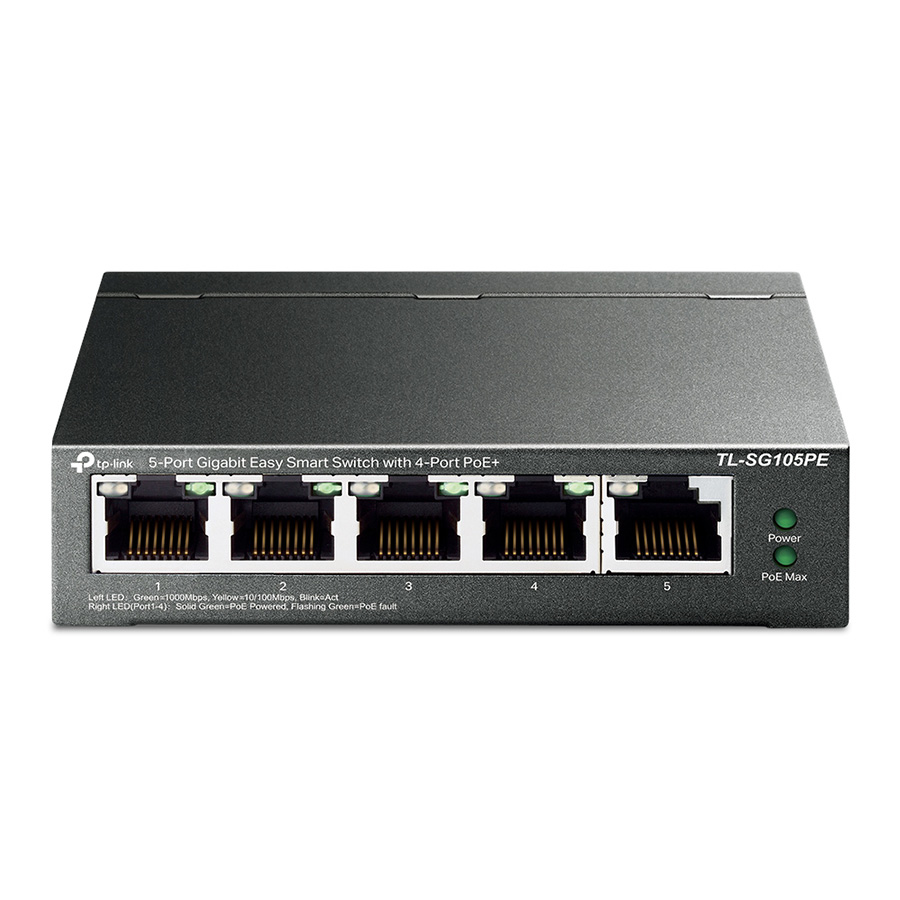 SWITCH TP Link TL-SG105PE 5-portni Gigabit Easy Smart Switch sa 4-portnim PoE+, metalnim kućištem, montažom na radnu površinu, PoE budžetom 65W, podrš - Image 6