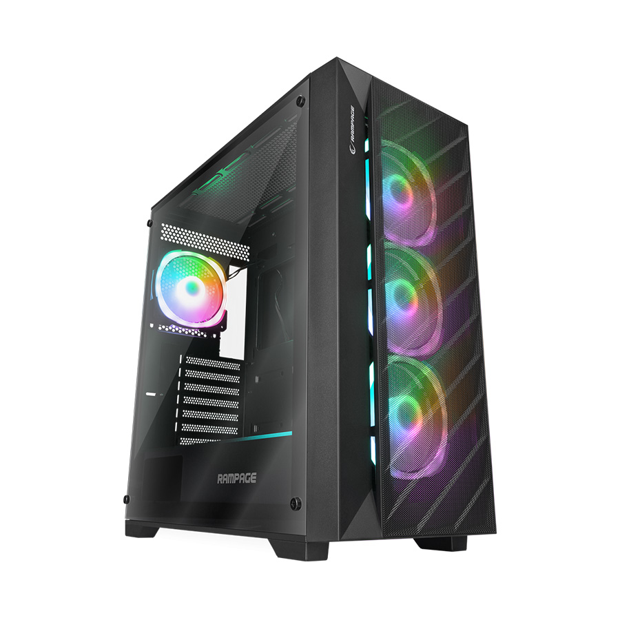 Kućište gaming RAMPAGE PRIME Mesh Tempered Glass 4*ARGB Fan Hub E-ATX, 37919 - Image 7
