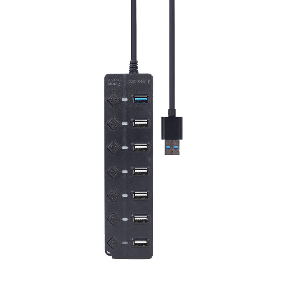 USB HUB 7-portni (1 x USB 3.1 + 6 x USB 2.0) sa prekidačima, crni UHB-U3P1U2P6P-01 - Image 7