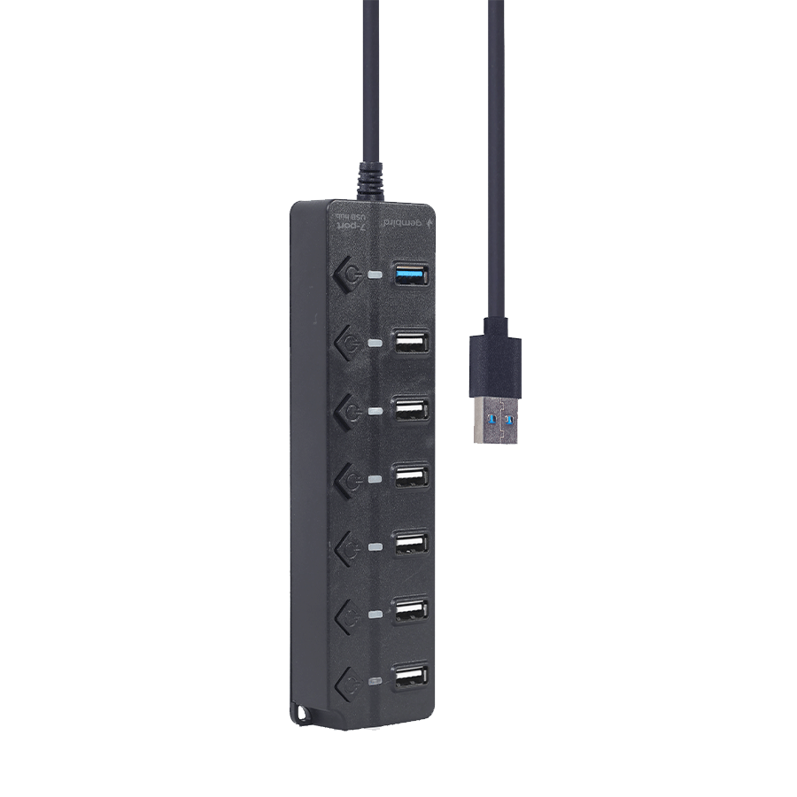 USB HUB 7-portni (1 x USB 3.1 + 6 x USB 2.0) sa prekidačima, crni UHB-U3P1U2P6P-01 - Image 8