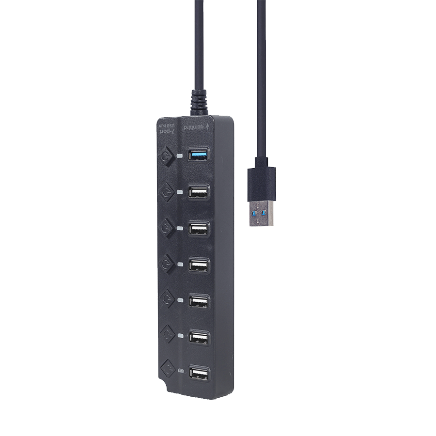 USB HUB 7-portni (1 x USB 3.1 + 6 x USB 2.0) sa prekidačima, crni UHB-U3P1U2P6P-01 - Image 9