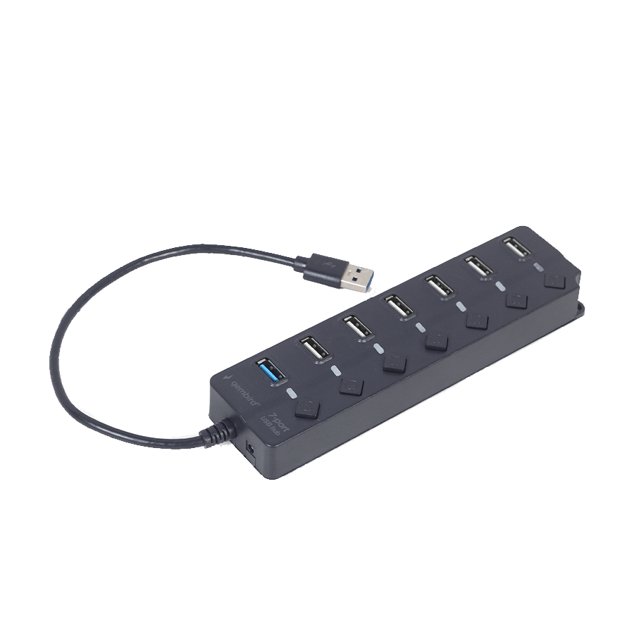 USB HUB 7-portni (1 x USB 3.1 + 6 x USB 2.0) sa prekidačima, crni UHB-U3P1U2P6P-01 - Image 11