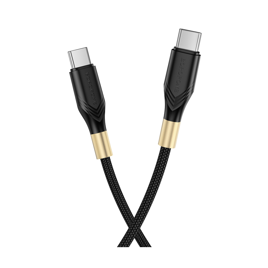 USB kabal 1m BOROFONE BX92 Advantage 60W charging data Type-C to Type-C black - Image 2
