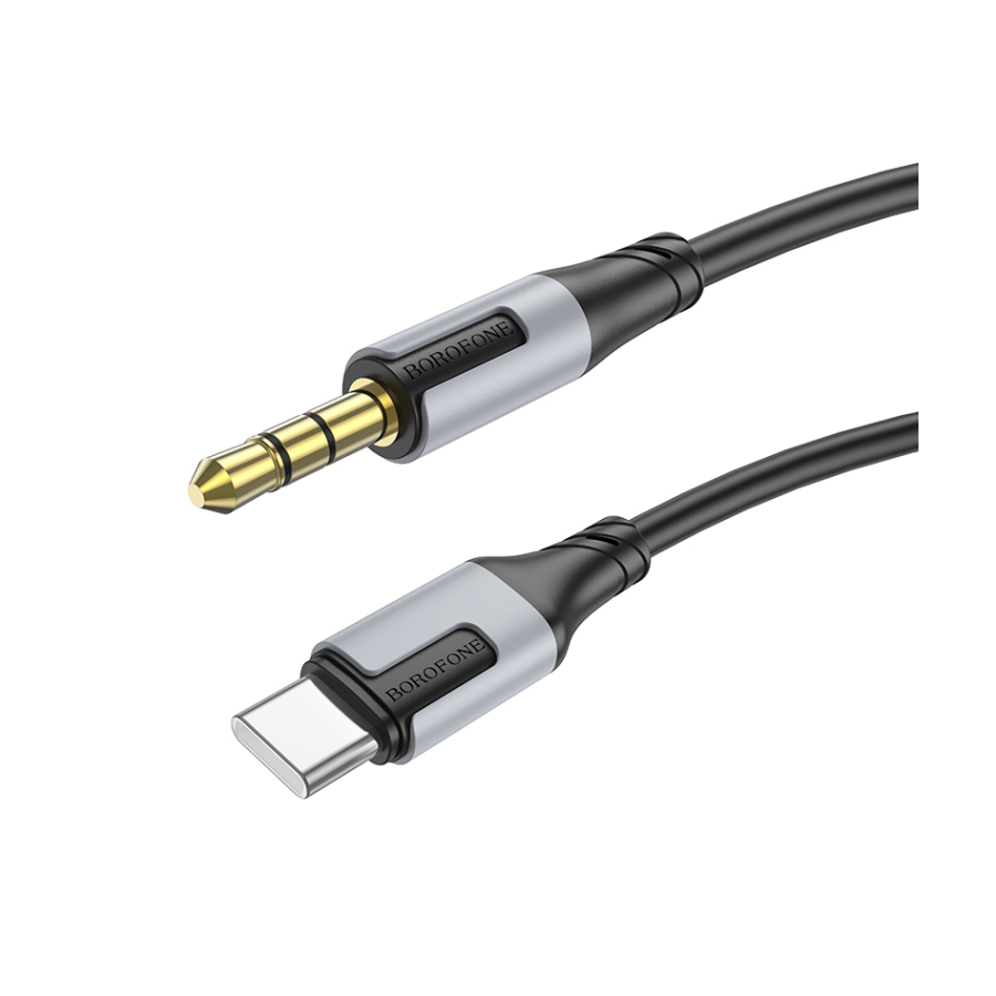USB audio konverter BOROFONE BL19 Creator digital audio conversion cable Type-C to 3,5mm AUX black - Image 2