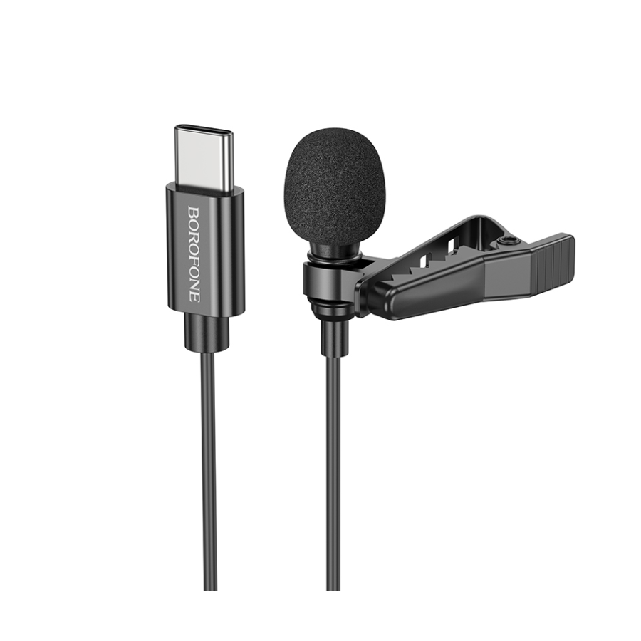 Mikrofon Type-C BOROFONE BFK11 Elegant lavalier black - Image 2