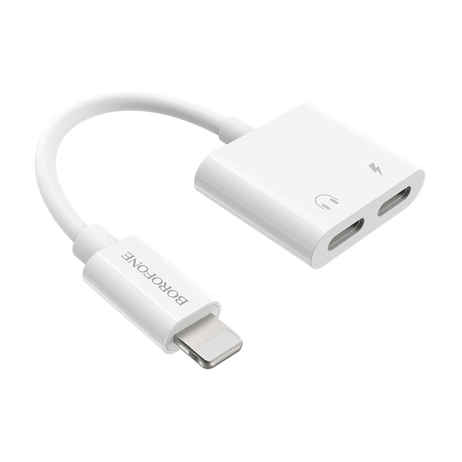 USB audio adapter Dual iPhone/lightning BOROFONE BV11 digital audio converter white - Image 2