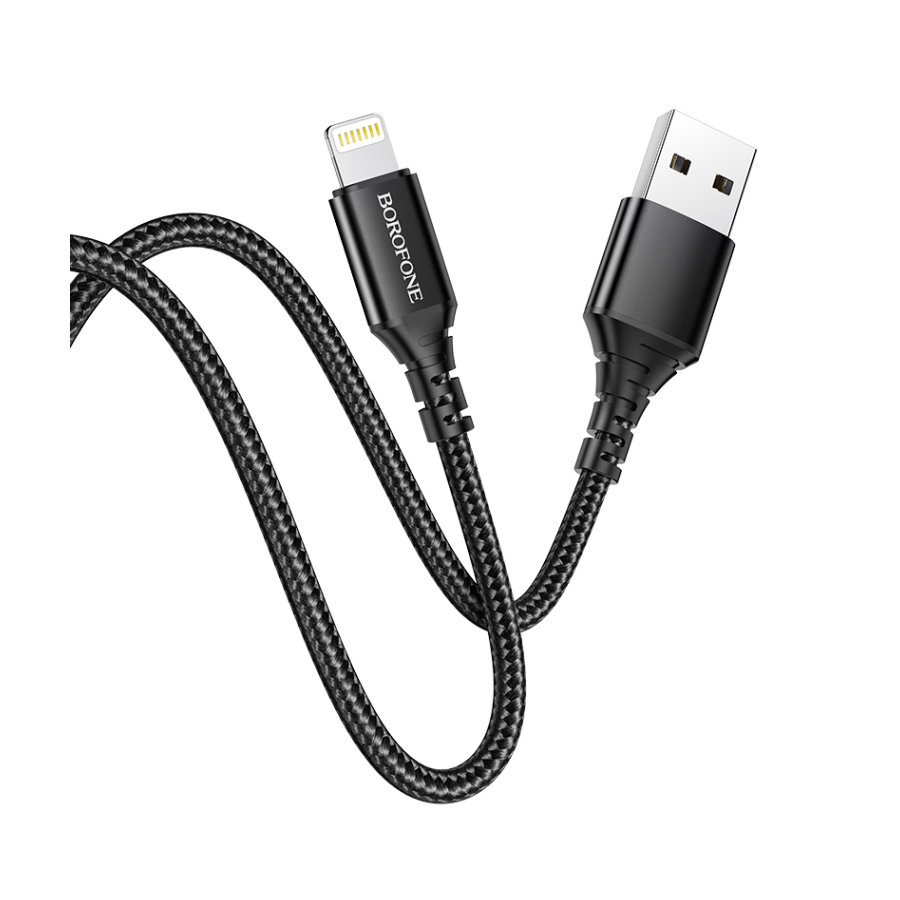 USB kabal 1m BOROFONE BX54 Ultra bright charging data USB iPhone/lightning black - Image 2