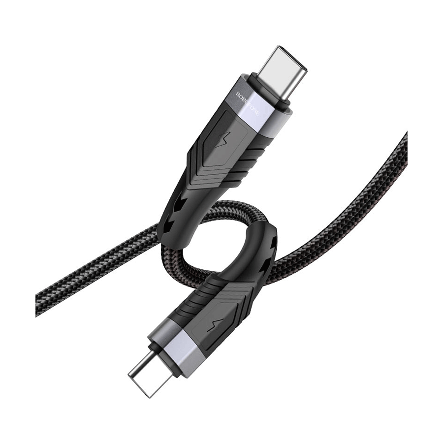 USB kabal BOROFONE BU35 Type-C Influence charging data cable black USB to Type-C, 1,2m, 3A - Image 2