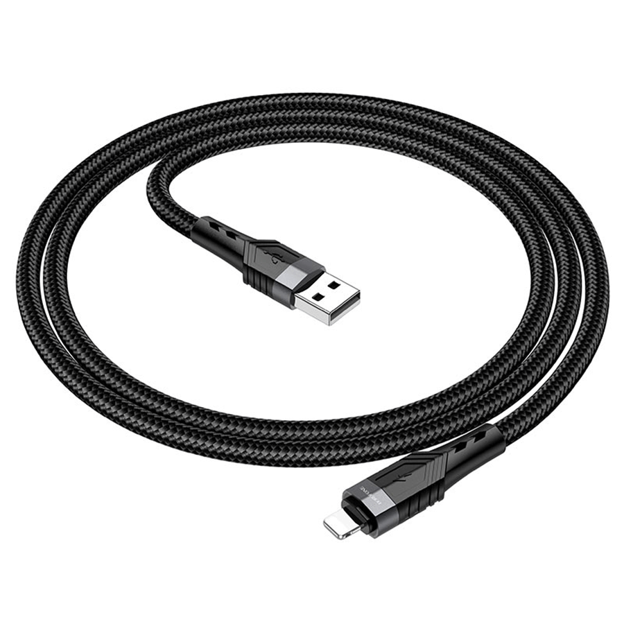 USB kabal BOROFONE BU35 iPhone/lightning Influence charging data cable black, 1,2m, 2,4A - Image 2