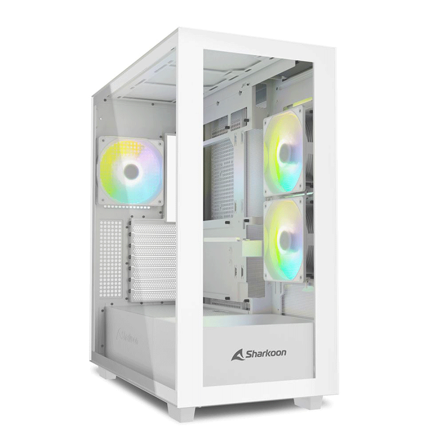 Kućište SHARKOON gaming, Rebel C60 RGB ATX white, ventilator 4x120mm - Image 7