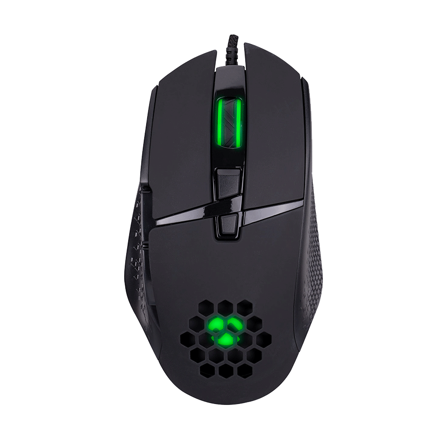 Miš gaming Everest RAGE-X1 Usb Black Led Illuminated 6400dpi 8 Buttons Programable Gaming Mouse with top holes design, Sunplus 192 - Image 7