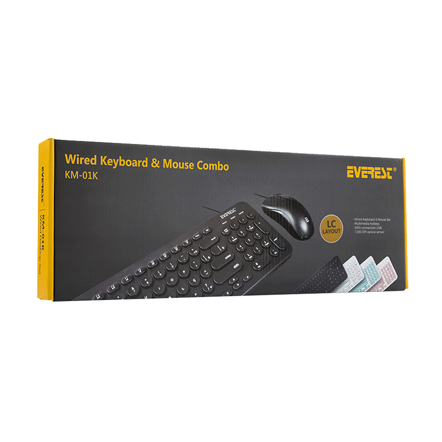 Tastatura + miš Everest KM-01K Turquoise, USB, BiH layout - Image 6