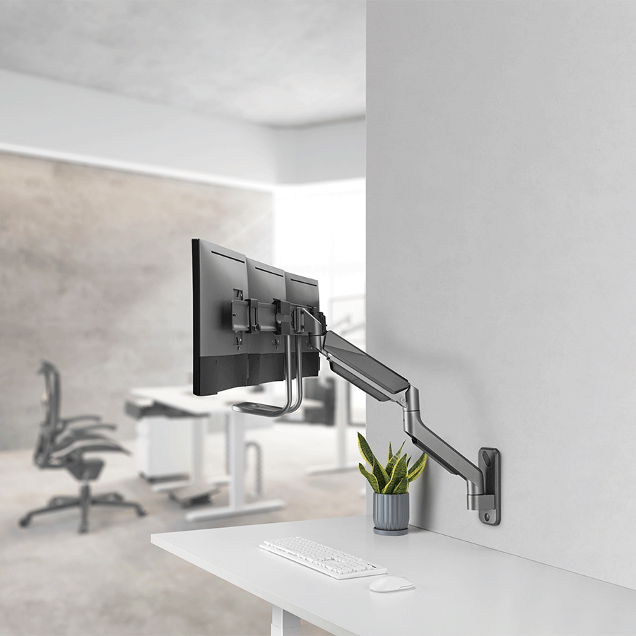 NOSAČ ZA TRI MONITORA GEMBIRD MA-WA3-01, montaža na zid, do 27”, up to 6 kg - Image 9