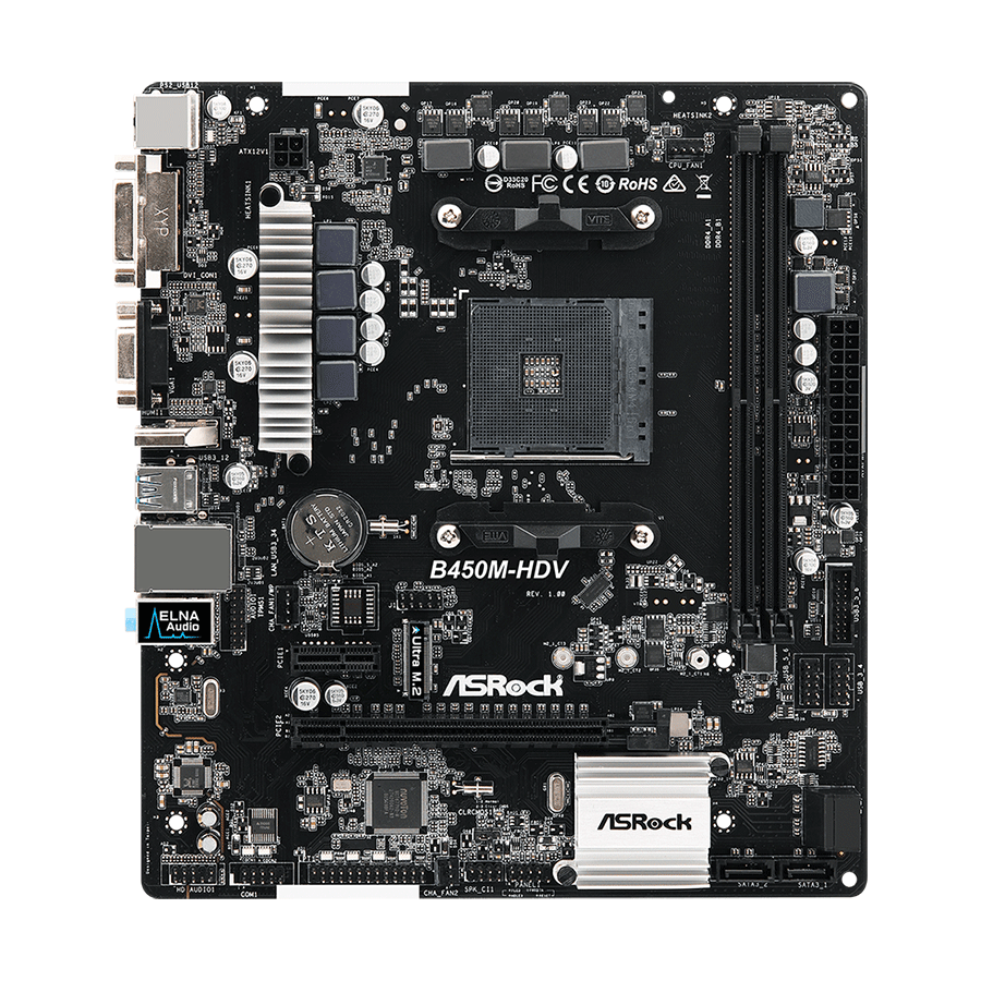 ASROCK MB B450M-HDV R4.0 AMD B450, AM4, 2xDDR4 VGA,DVI,HDMI,micro ATX - Image 5