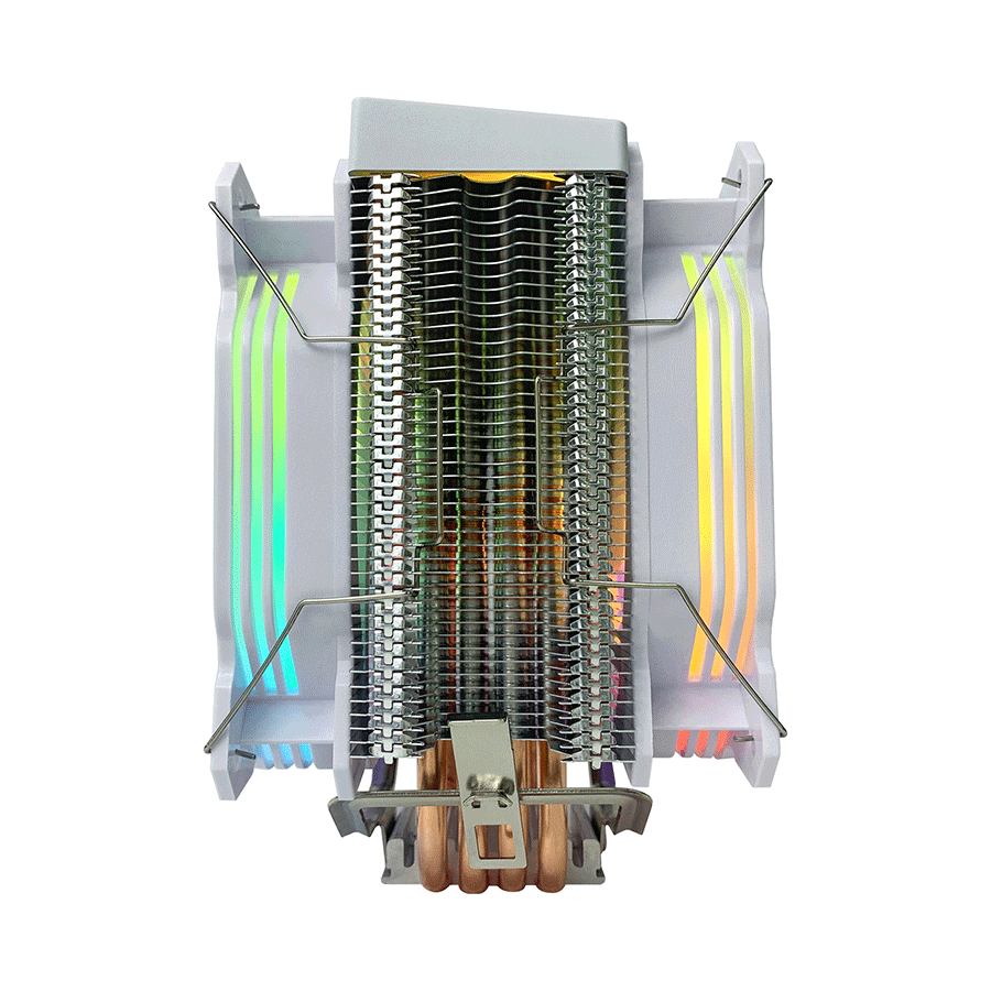 CPU hladnjak RAMPAGE OCTAGON C60 White 57CFM 1800RPM 2x12cm ARGB AM5/LGA1700 Compatible Air Cooled CPU Fan - Image 9