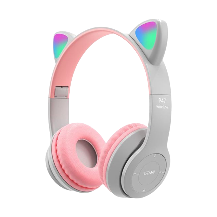 Slušalice za djecu bluetooth cat P47M white+pink - Image 2