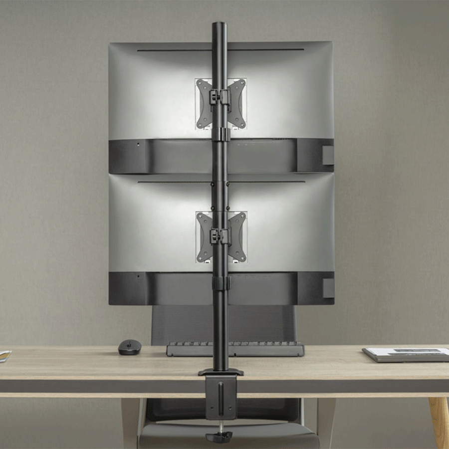 NOSAČ ZA DVA MONITORA VERTIKALNI GEMBIRD MA-D2-02, montaža na stol, (rotate, tilt, swivel), 17”-32”, up to 9 kg - Image 18
