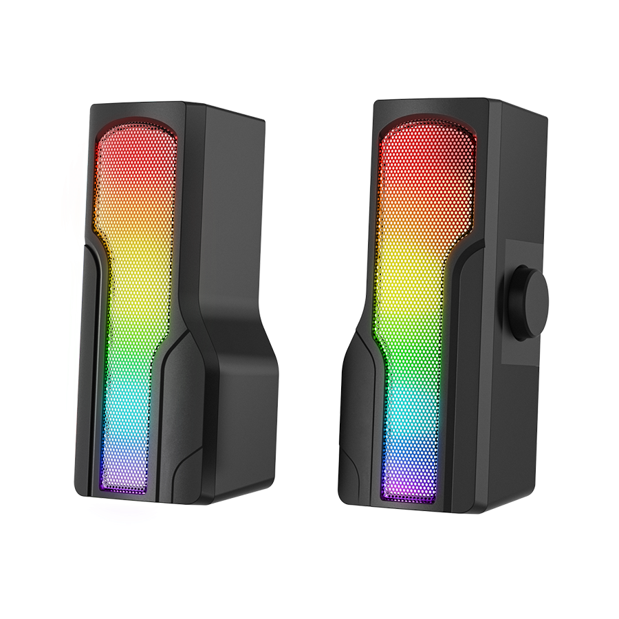 Zvučnici 2.0 gaming RAMPAGE Arty X13 Bluetooth 3W*2 Multimedia Usb 5V 45dB Gaming Player Speaker with RGB Light, 38929 - Image 4