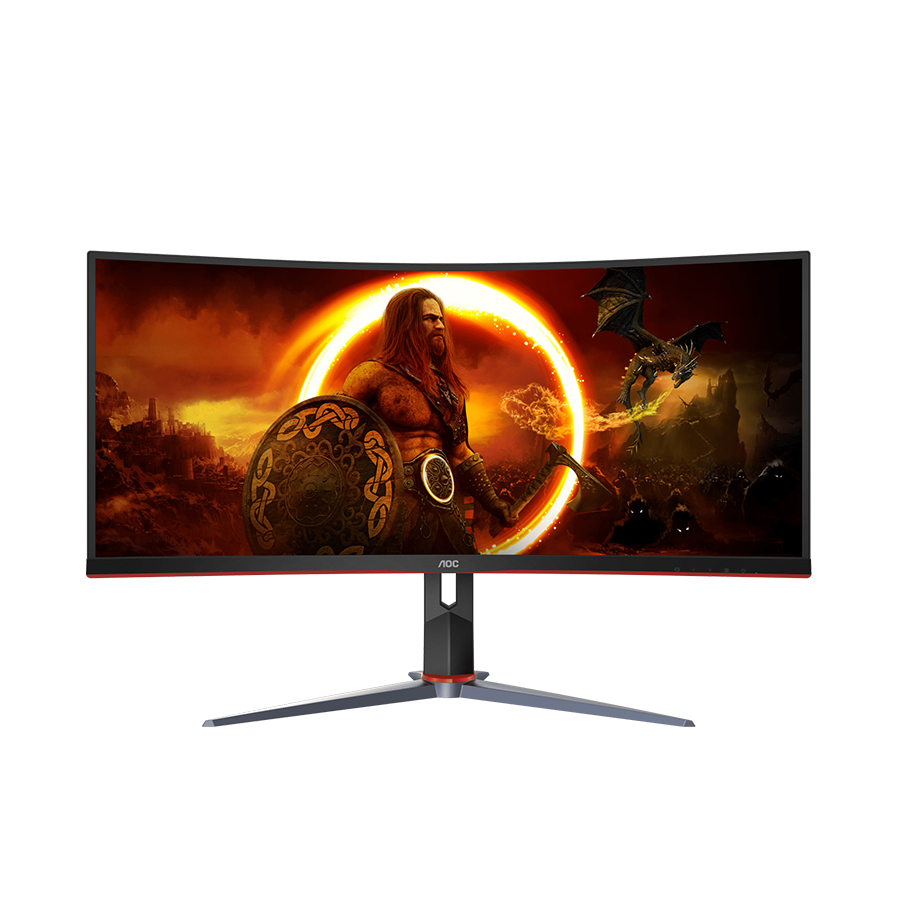 MONITOR AOC 34'' Gaming CU34G2XP 34” Curved VA, 21:9, 3440x1440, 180Hz, 1ms, 430 cd/m2, 4000:1, HDMI, DP, PbP, PiP, Ergonomic, Black-Red, VESA 3y - Image 11