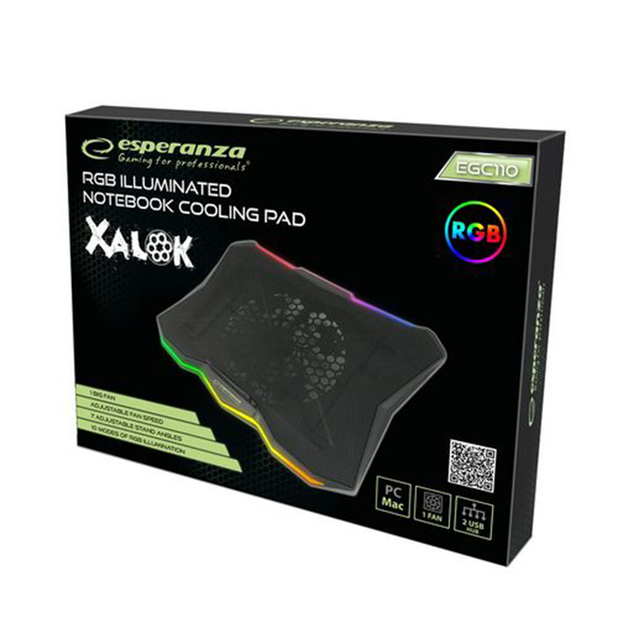 Postolje za notebook gaming ESPERANZA RGB ILLUMINATED GAMING NOTEBOOK, COOLING PAD XALOK, EGC110 - Image 12