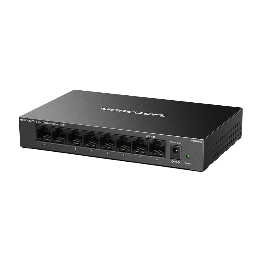 SWITCH MERCUSYS MS108GS 8-Port Gigabit Desktop Switch, Desktop Steel Case - Image 6