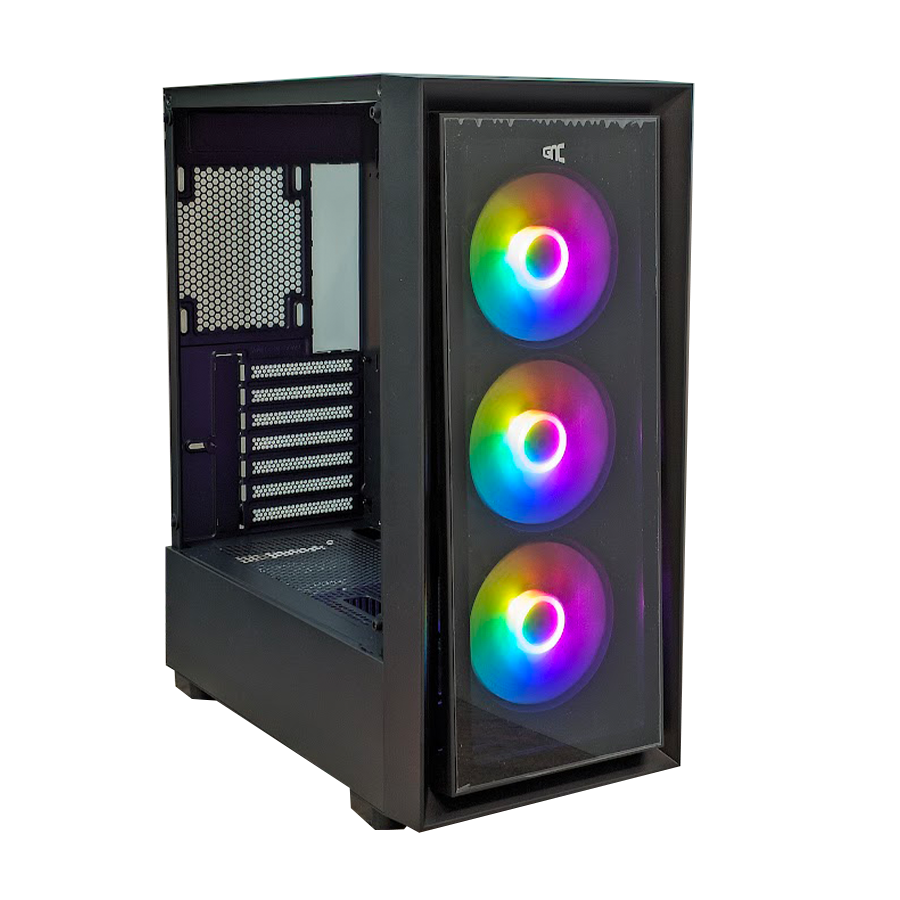 KUĆIŠTE GNC EZ COOL GAMING HC-625B BEZ NAPAJANJA, Tempered Glass, 3x120 RGB ventilator - Image 17