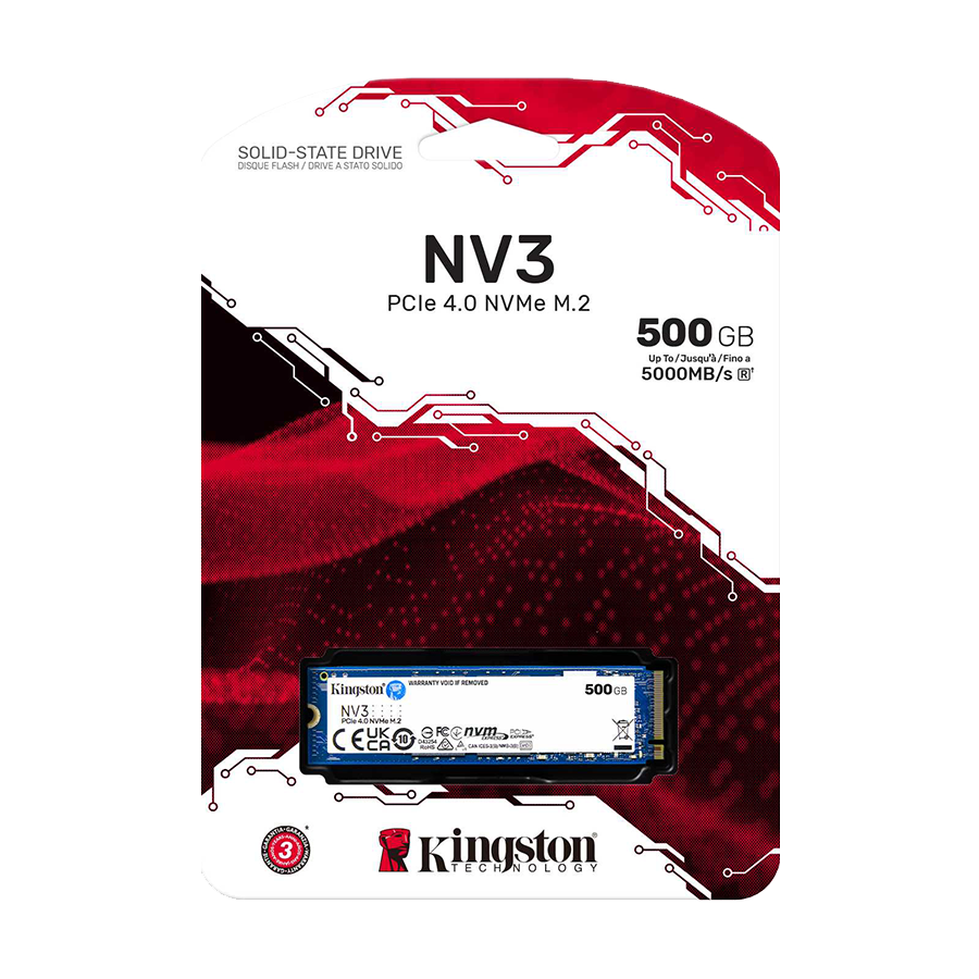 Kingston SSD SNV3S/500G 500GB NV3 NVMe PCIe 4.0 R/W:5000/3000MB/s - Image 6