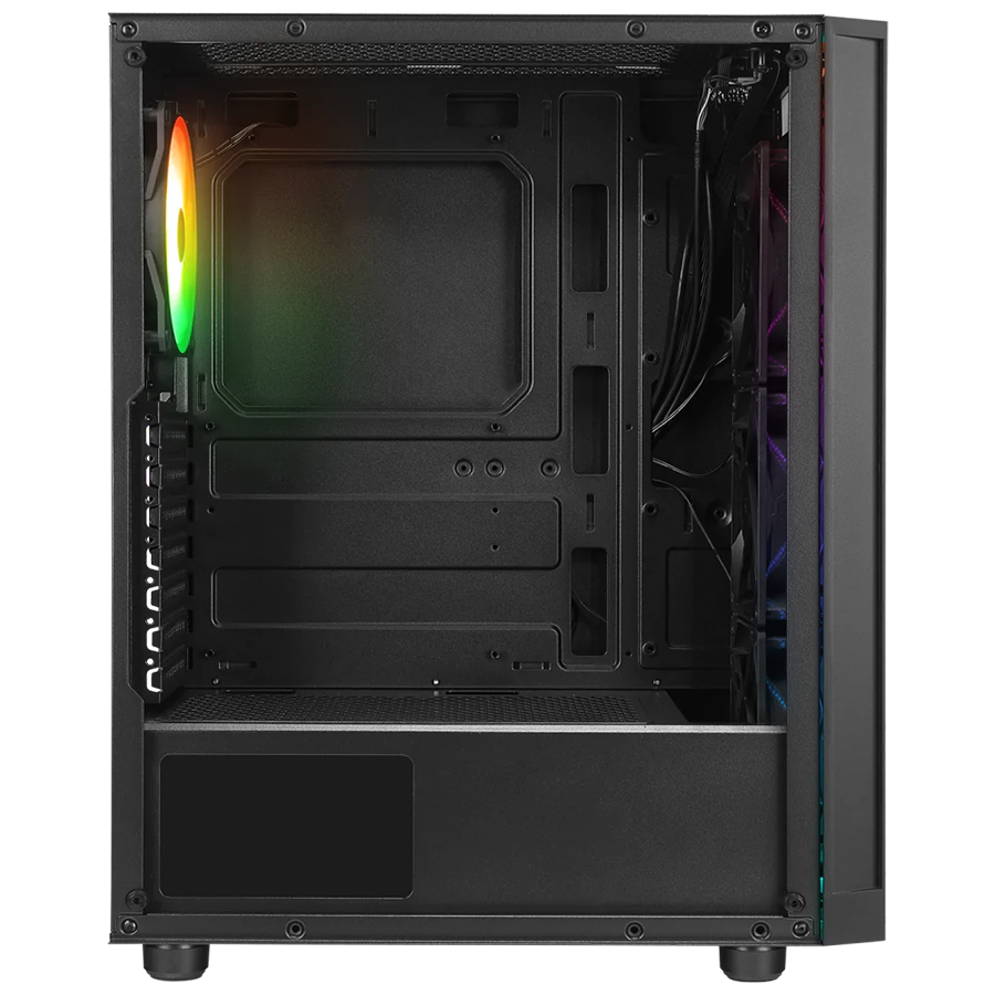 Kućište gaming RAMPAGE AZZA V1 Tempered Glass Black 3*12CM Black 1* 12CM ARGB Fan ATX Mid-T Gaming Player Case - Image 11