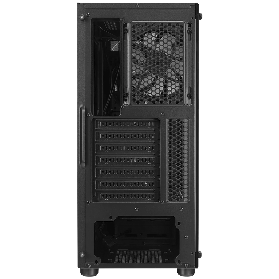 Kućište gaming RAMPAGE AZZA V1 Tempered Glass Black 3*12CM Black 1* 12CM ARGB Fan ATX Mid-T Gaming Player Case - Image 14