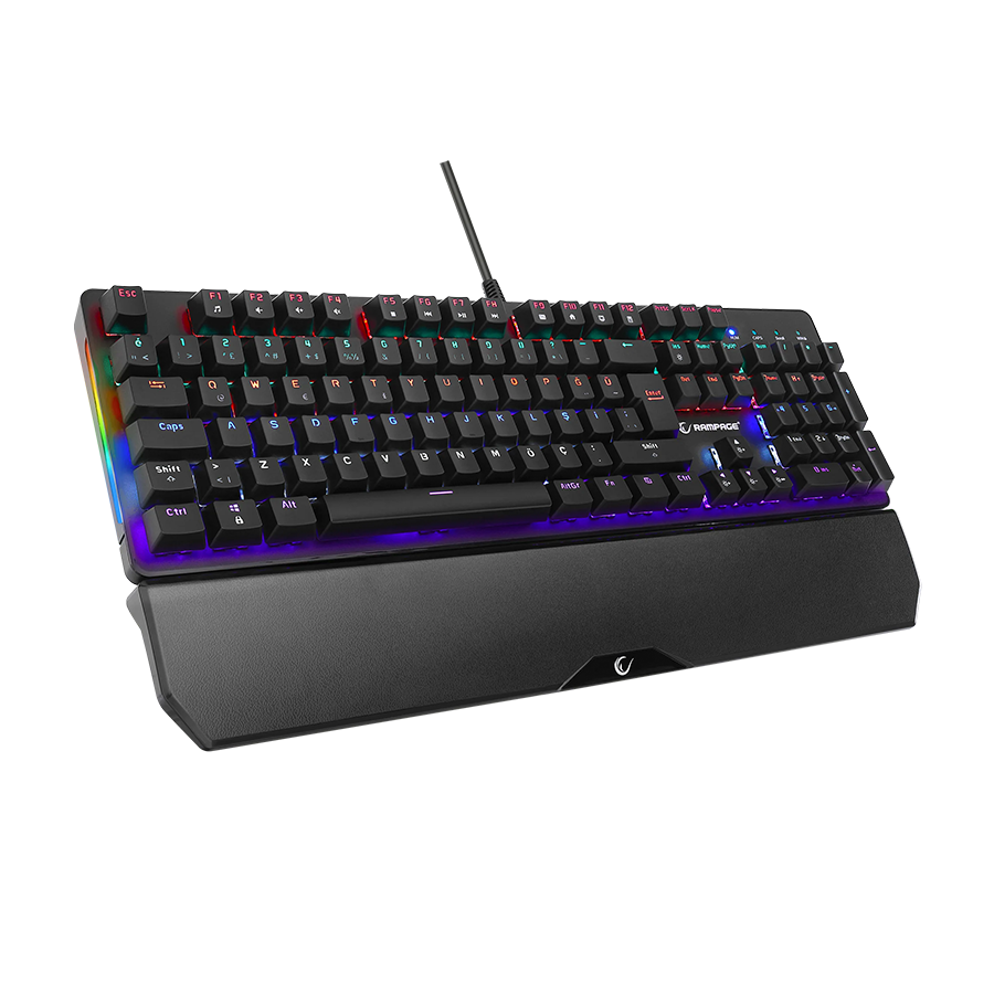 Tastatura gaming RAMPAGE KB-R86 UMBRA Black USB Rainbow Illuminated Red Switch US Layout Mechanical, 40385 - Image 8