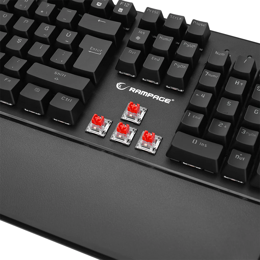 Tastatura gaming RAMPAGE KB-R86 UMBRA Black USB Rainbow Illuminated Red Switch US Layout Mechanical, 40385 - Image 13