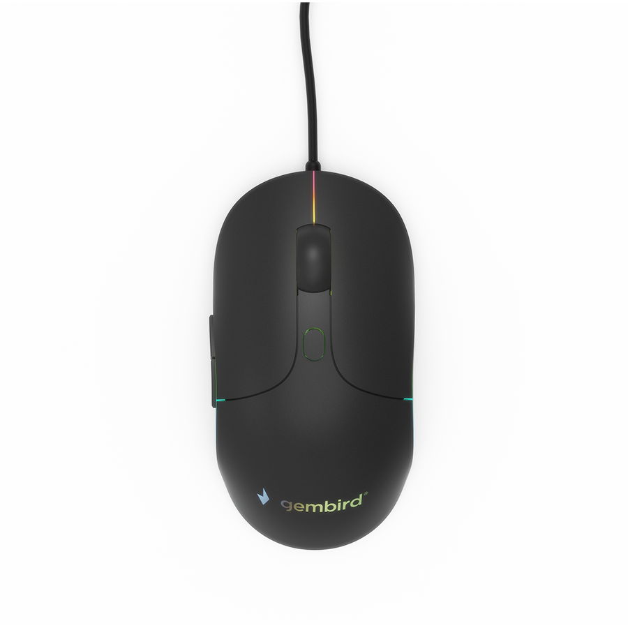 Miš GEMBIRD MUS-UL-02, USB, large size illuminated, black, 2400 dpi - Image 6
