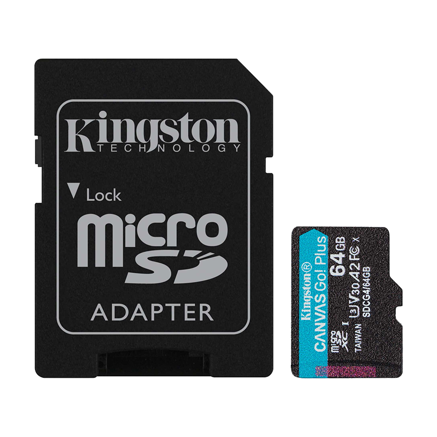 Micro SDXC card Kingston 64GB Canvas GoPlus Gen.4 200MB/s A2 U3 V30 Card + Adapter SDCG4/64GB - Image 4