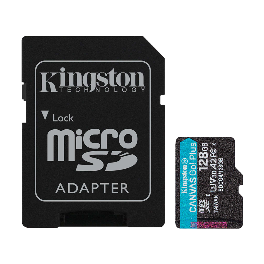 Micro SDXC card Kingston 128GB Canvas GoPlus Gen.4 200MB/s A2 U3 V30 Card + Adapter SDCG4/128GB - Image 2