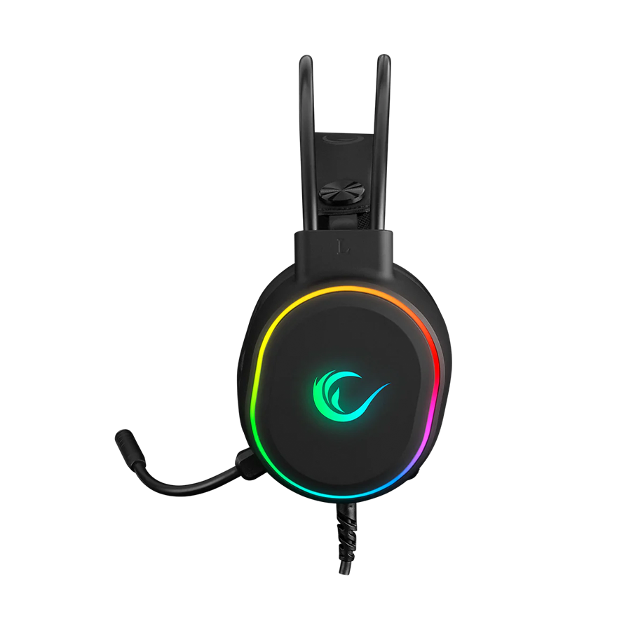 Slušalice sa mikrofonom gaming RAMPAGE ROGUE BLACK USB RGB Led Gaming Headset with Long flexible Microphone. In Line Control, 36162 - Image 10