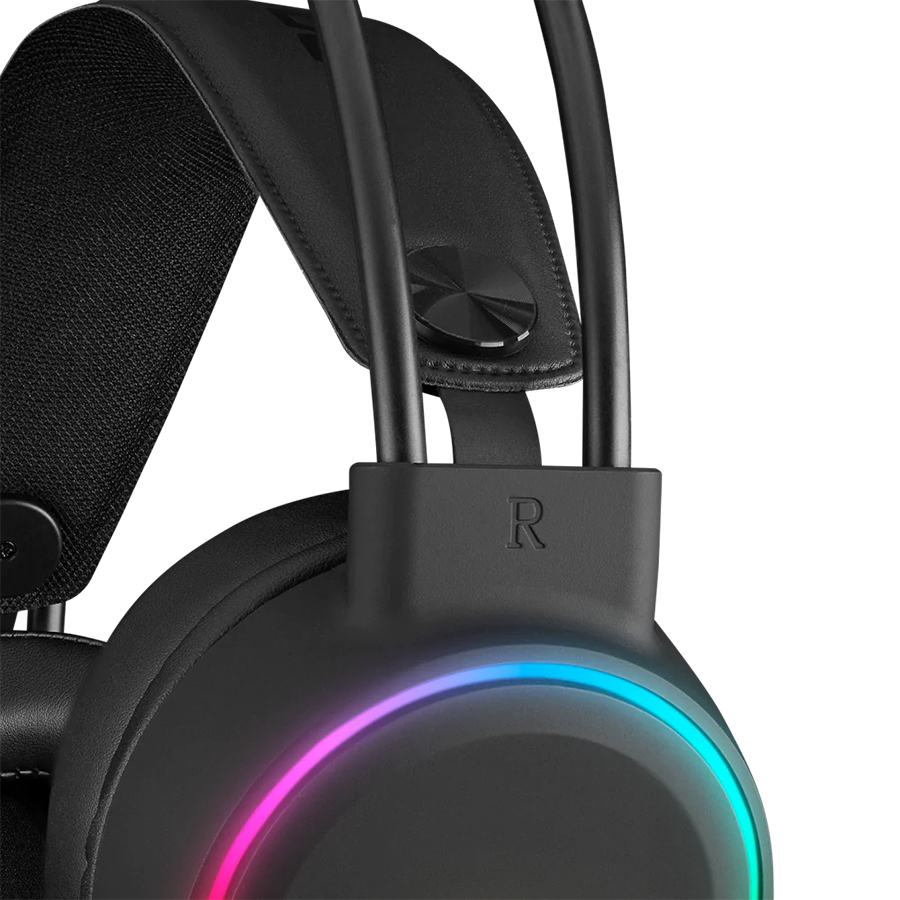 Slušalice sa mikrofonom gaming RAMPAGE ROGUE BLACK USB RGB Led Gaming Headset with Long flexible Microphone. In Line Control, 36162 - Image 12