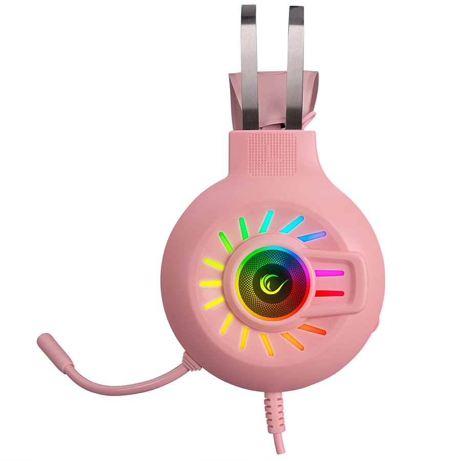 Slušalice sa mikrofonom gaming RAMPAGE RM-K44 ZENGIBAR Pink 7.1 Surround RGB Light Effect, 36019 - Image 10