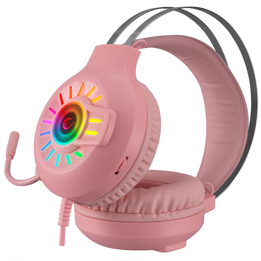 Slušalice sa mikrofonom gaming RAMPAGE RM-K44 ZENGIBAR Pink 7.1 Surround RGB Light Effect, 36019 - Image 11
