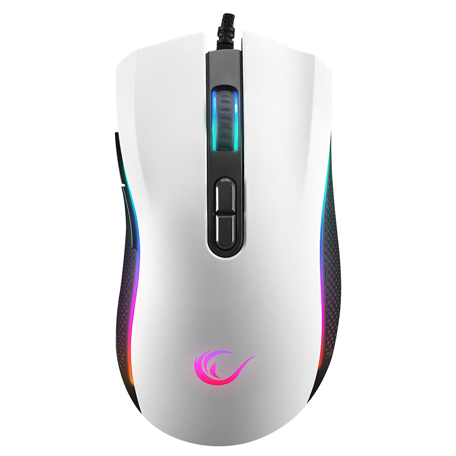 Miš gaming RAMPAGE RAMPAGE SMX-R44 V2 Macrol White 12800 DPI RGB LED 80 Million Huano Switch Gaming Player Mouse, 41492 - Image 10
