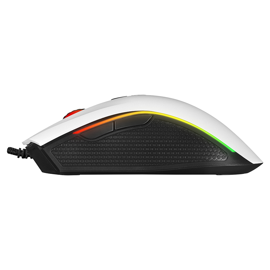 Miš gaming RAMPAGE RAMPAGE SMX-R44 V2 Macrol White 12800 DPI RGB LED 80 Million Huano Switch Gaming Player Mouse, 41492 - Image 12