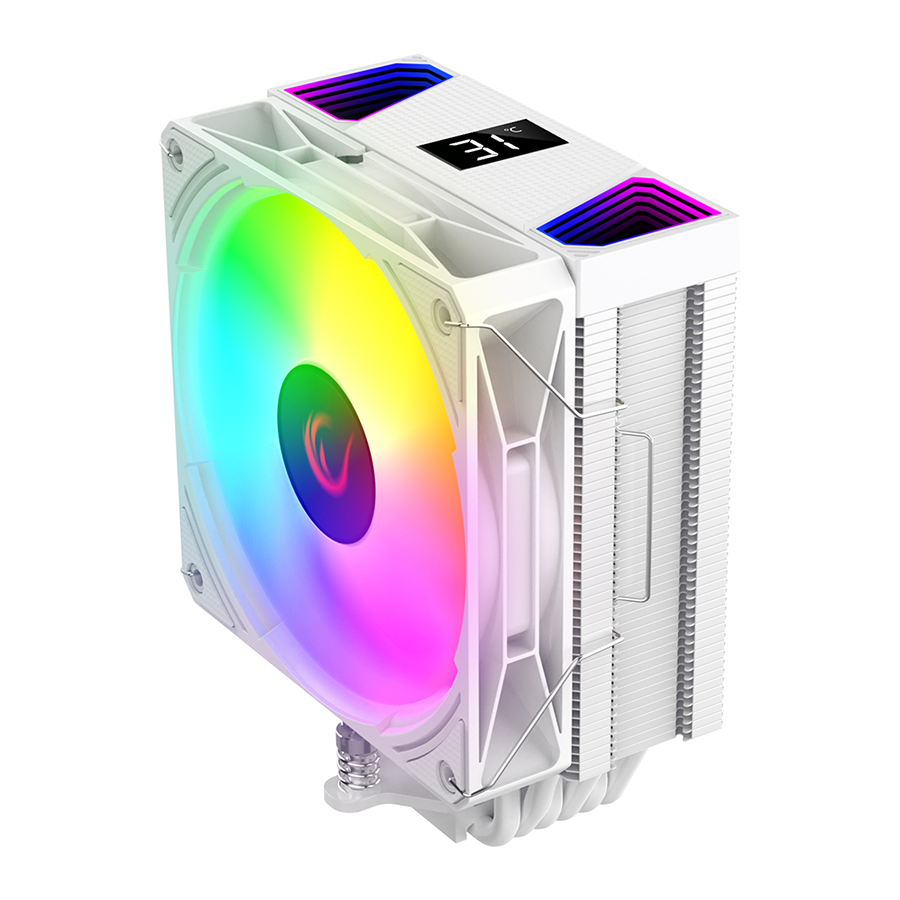 CPU hladnjak RAMPAGE OCTAGON C70 White 63CFM 12cm ARGB Temperature Display AM5/LGA1700 Compatible Air Cooled CPU Fan 41403 - Image 8