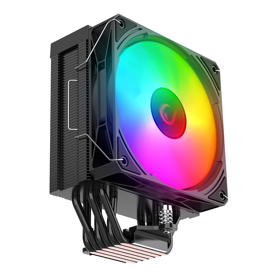 CPU hladnjak RAMPAGE OCTAGON C70 Black 63CFM 12cm ARGB Temperature Display AM5/LGA1700 Compatible Air Cooled CPU Fan, 41402 - Image 5