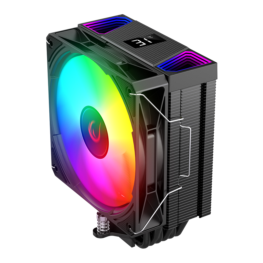 CPU hladnjak RAMPAGE OCTAGON C70 Black 63CFM 12cm ARGB Temperature Display AM5/LGA1700 Compatible Air Cooled CPU Fan, 41402 - Image 6