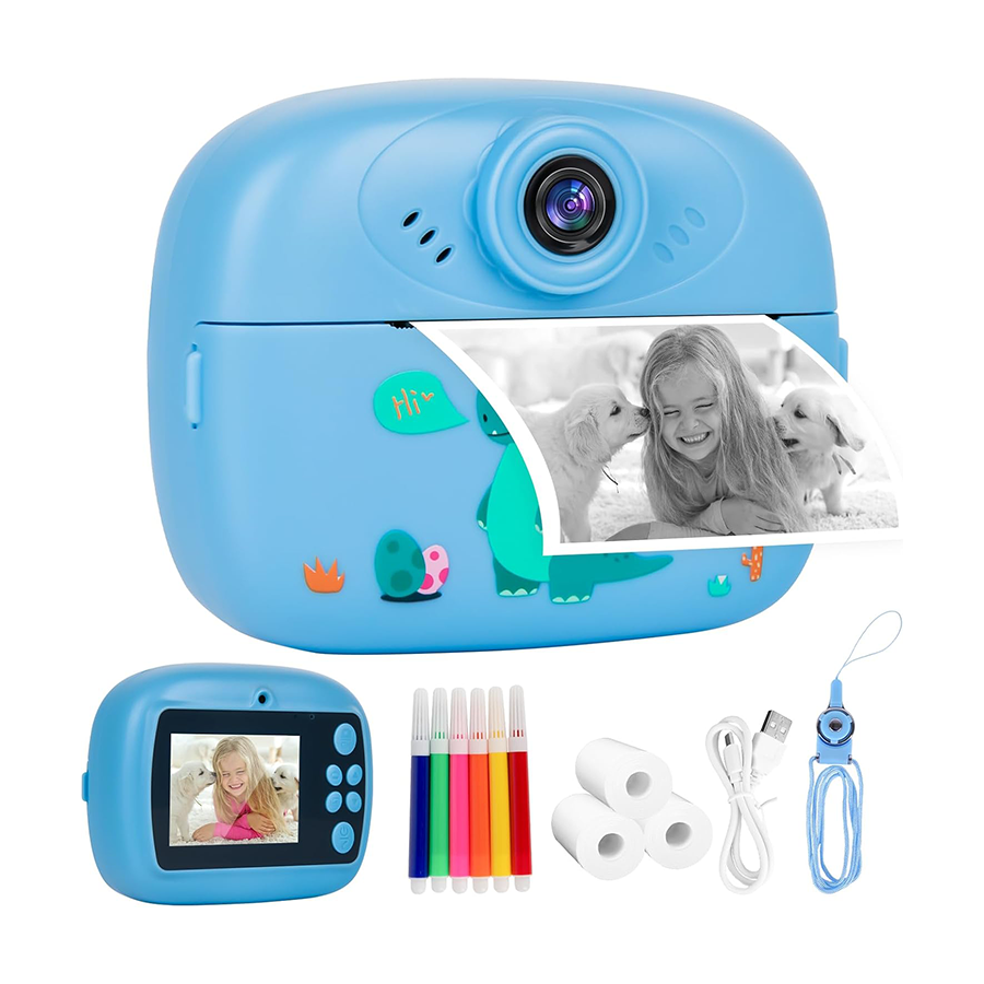 Dječija kamera sa printerom K8000 32GB micro sd kartica, blue - Image 2
