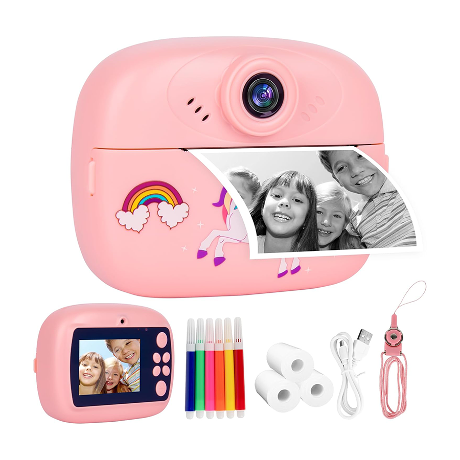 Dječija kamera sa printerom K8000 32GB micro sd kartica, pink - Image 2