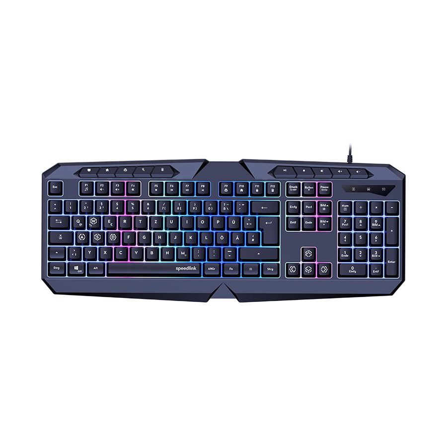 Tastatura SPEEDLINK LUDICIUM RGB Rainbow Gaming Keyboard, black - US Layout, SL-670004-BK-US - Image 5