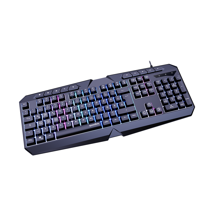 Tastatura SPEEDLINK LUDICIUM RGB Rainbow Gaming Keyboard, black - US Layout, SL-670004-BK-US - Image 6