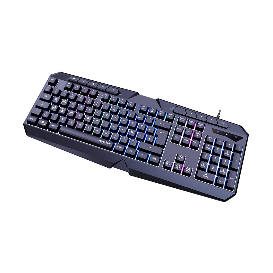 Tastatura SPEEDLINK LUDICIUM RGB Rainbow Gaming Keyboard, black - US Layout, SL-670004-BK-US - Image 7