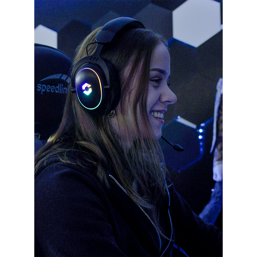 Slušalice sa mikrofonom SPEEDLINK CONUX RGB Stereo Gaming Headset - for PC/PS5/PS4/Xbox SeriesX/S/Switch 2/Switch/OLED/Lite , black, SL-860017-BK - Image 10